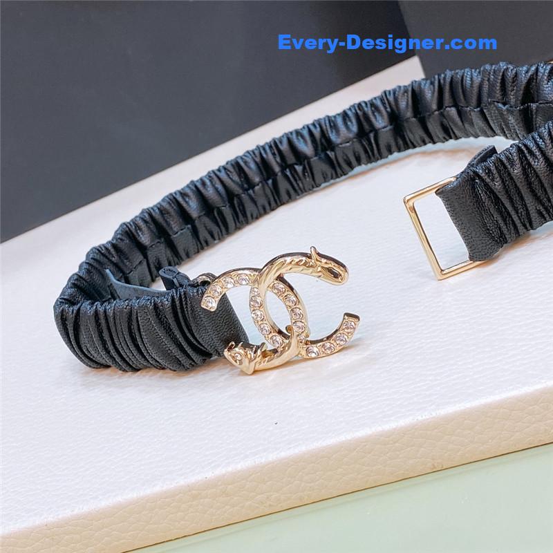 Ch**el calfskin elastic belt