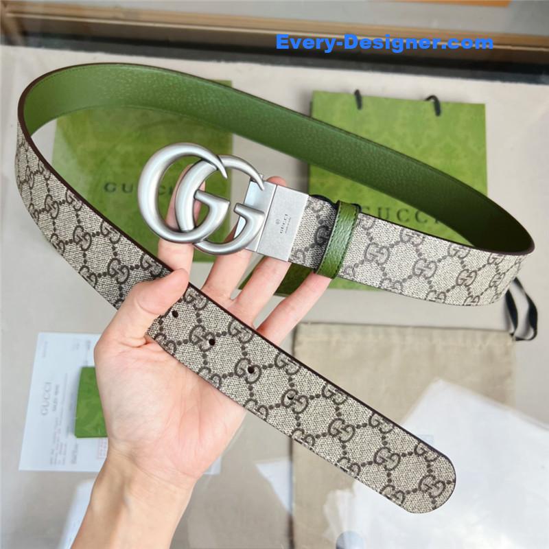 Gvc*1 reversible belt with double g buckle