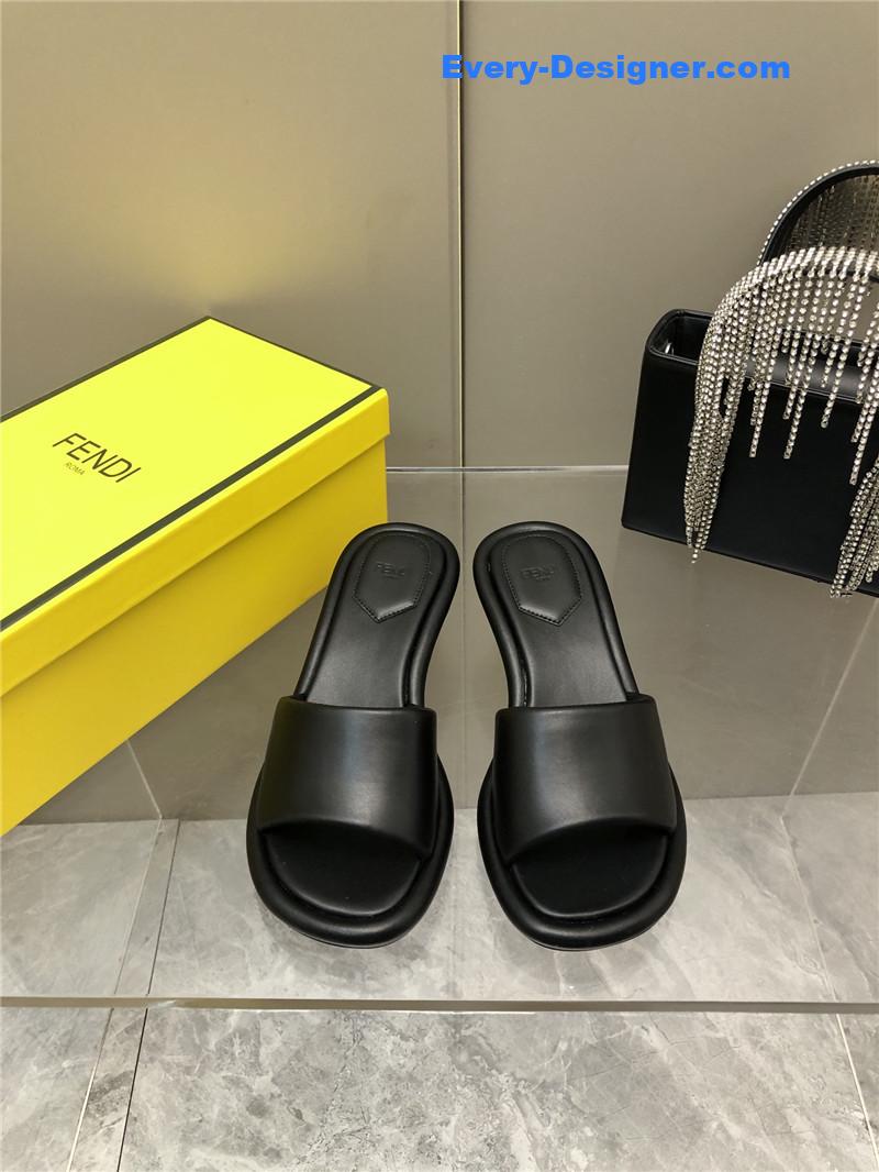 F**di ff chunky heel slippers