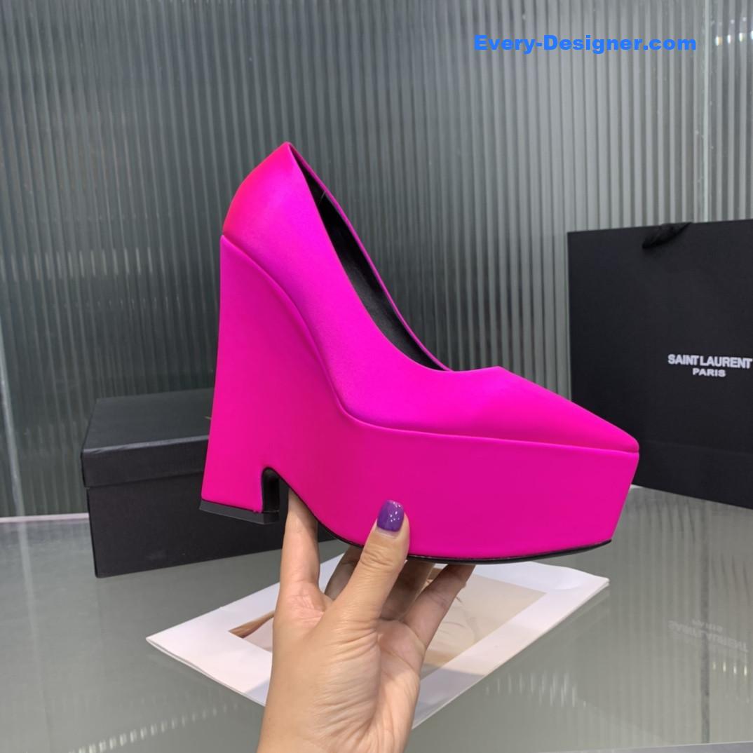 Versace wedge high heel shoes