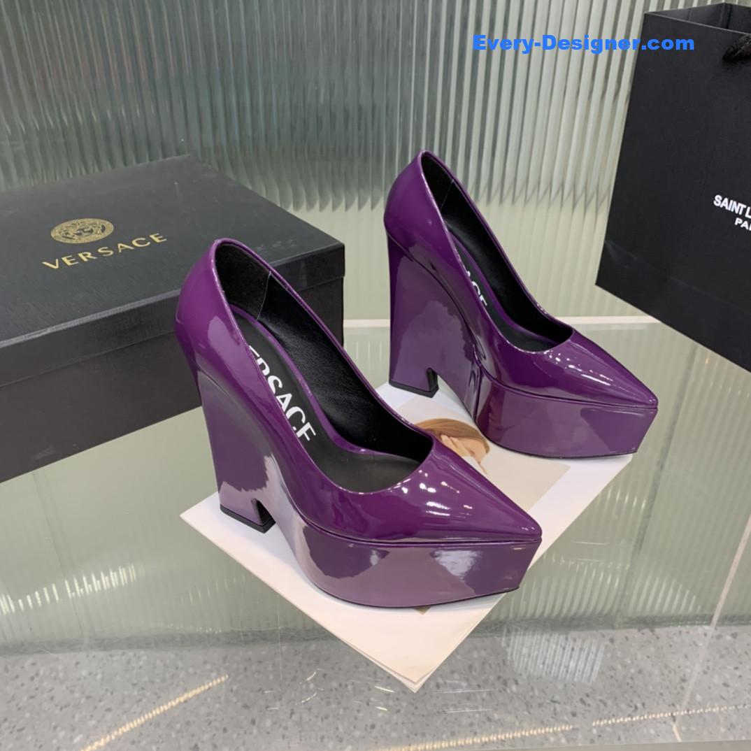 Versace wedge high heel shoes