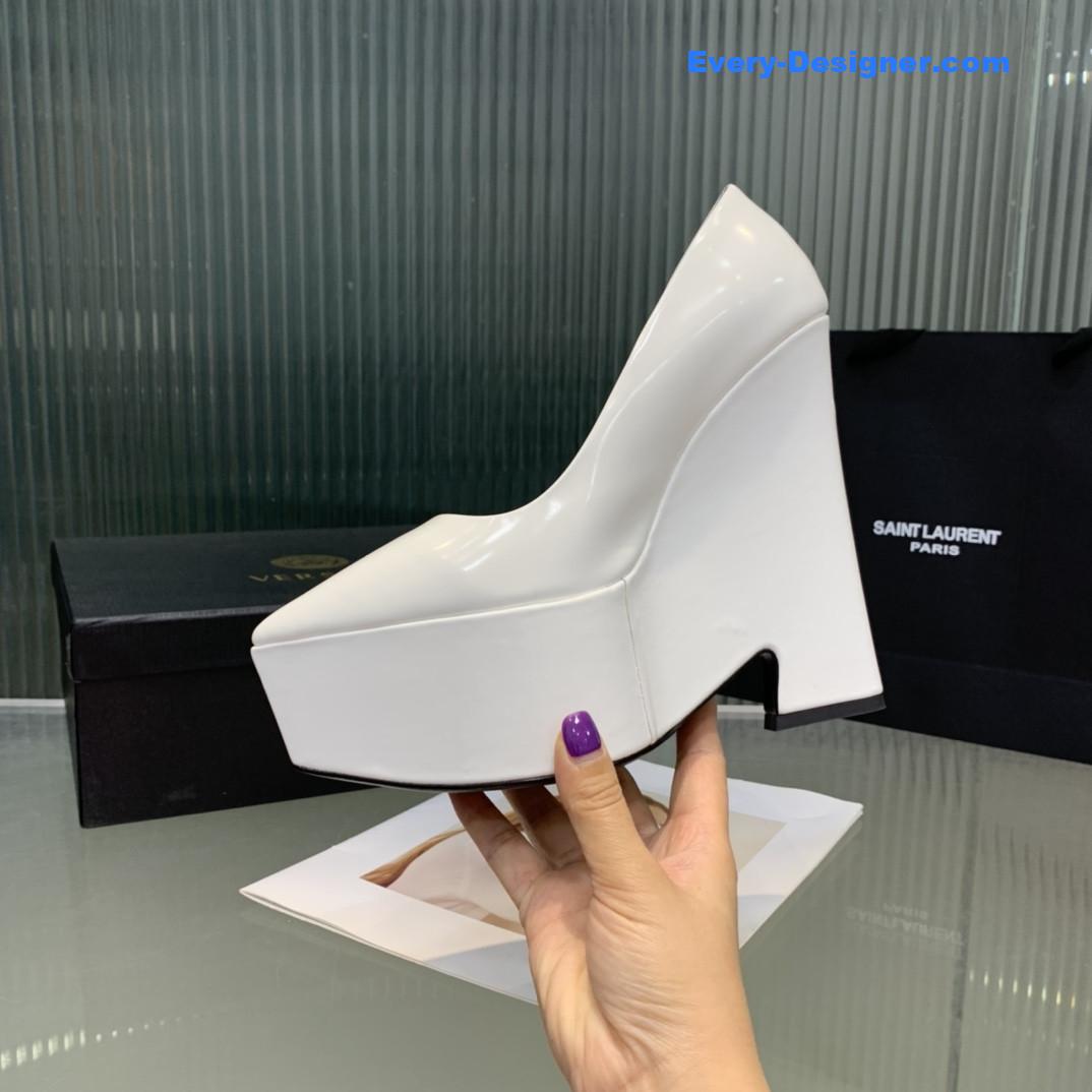 Versace wedge high heel shoes