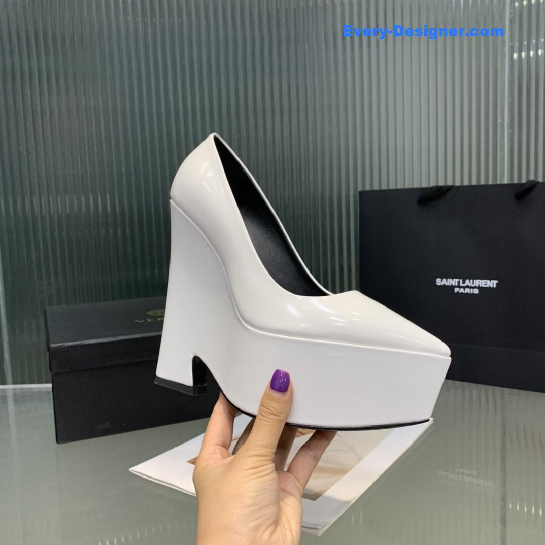 Versace wedge high heel shoes