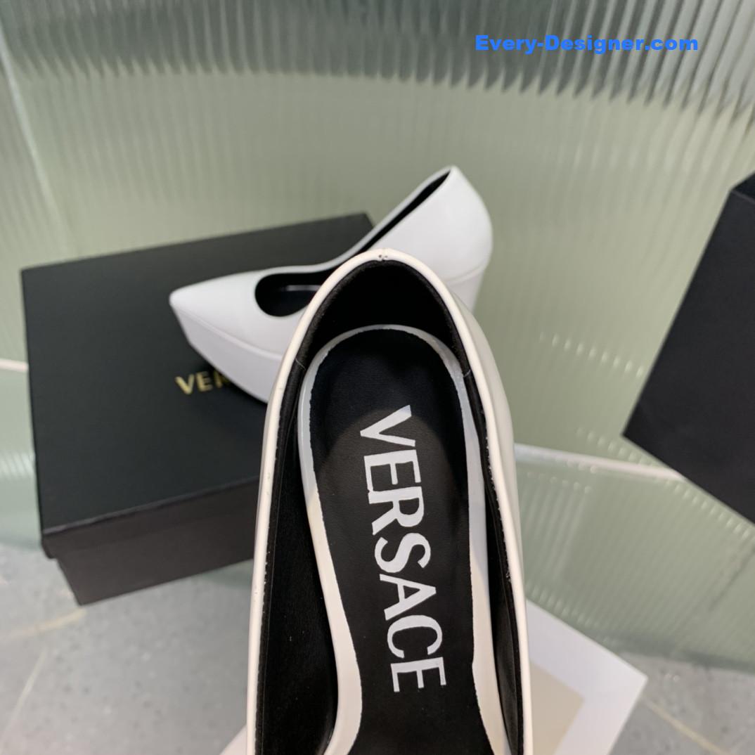 Versace wedge high heel shoes