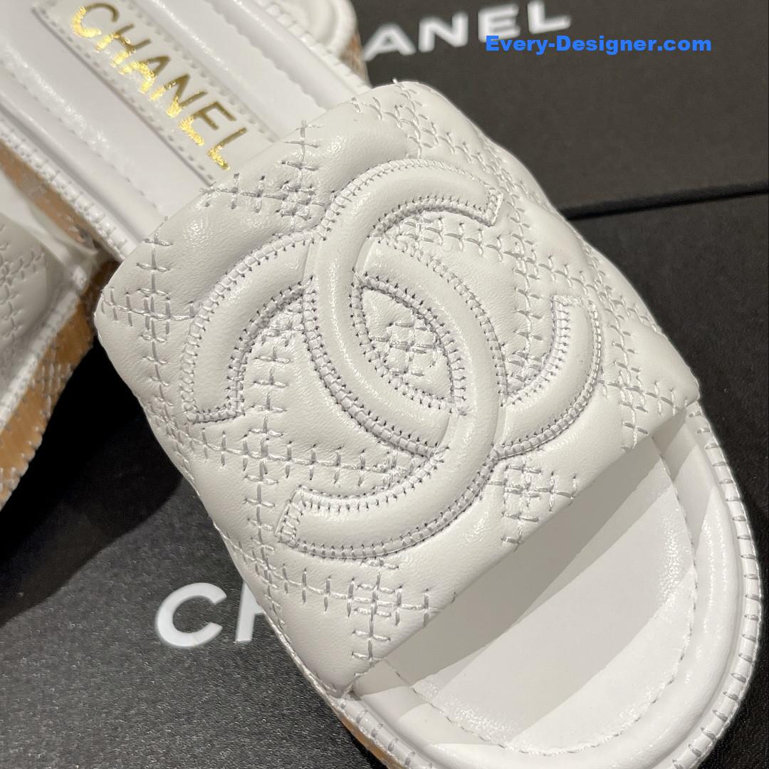 CC new wooden heel slippers
