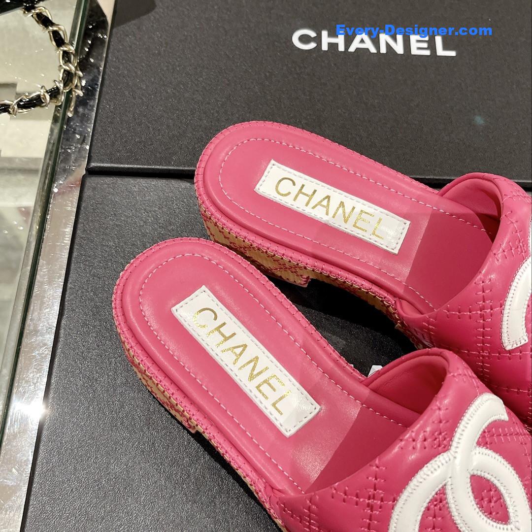 CC new wooden heel slippers