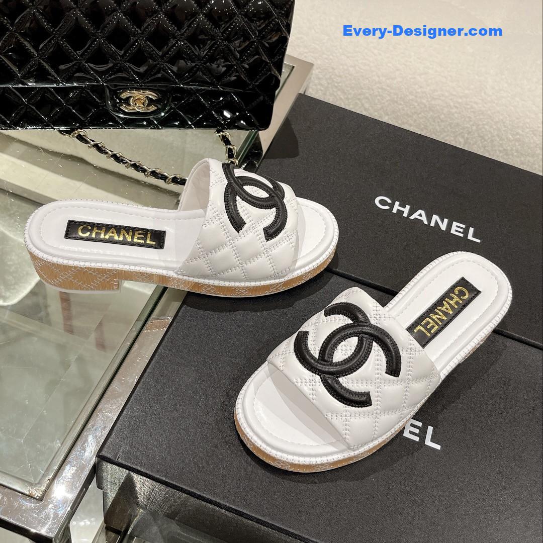 CC new wooden heel slippers