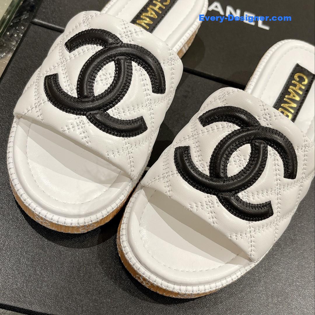 CC new wooden heel slippers