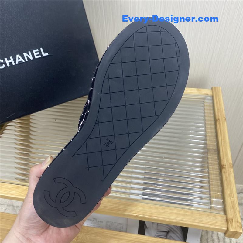 CC logo platform slippers