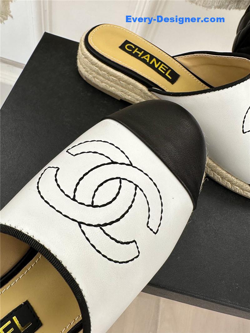 CC logo platform fisherman slippers