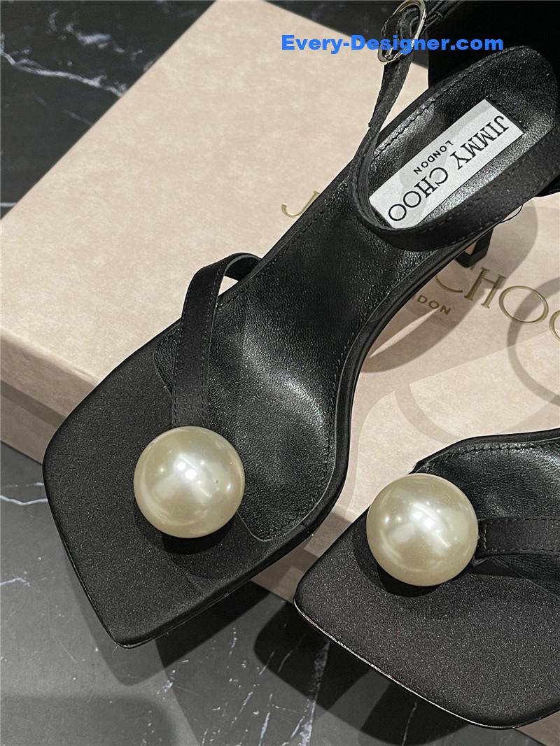 J1m*y Ch00 new rhinestone ball sandals