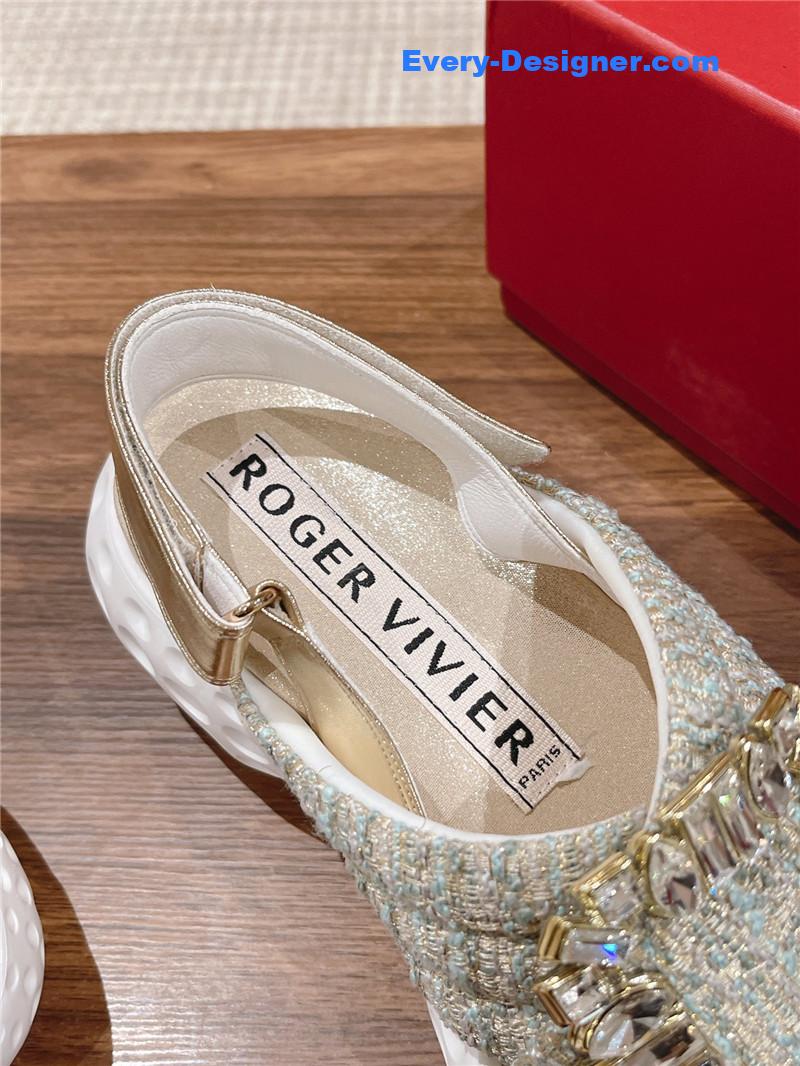 roger u1u1er d1am0nd buckle platform sandals