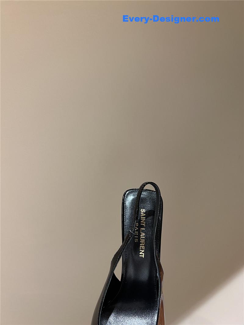 Y51 strap back elastic pointed toe high heel sandals