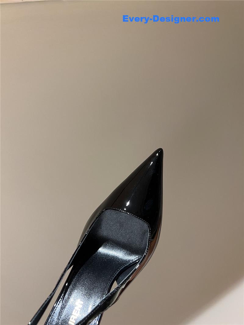 Y51 strap back elastic pointed toe high heel sandals