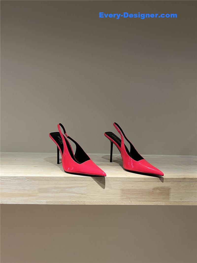 Y51 strap back elastic pointed toe high heel sandals