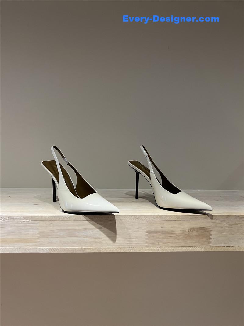 Y51 strap back elastic pointed toe high heel sandals