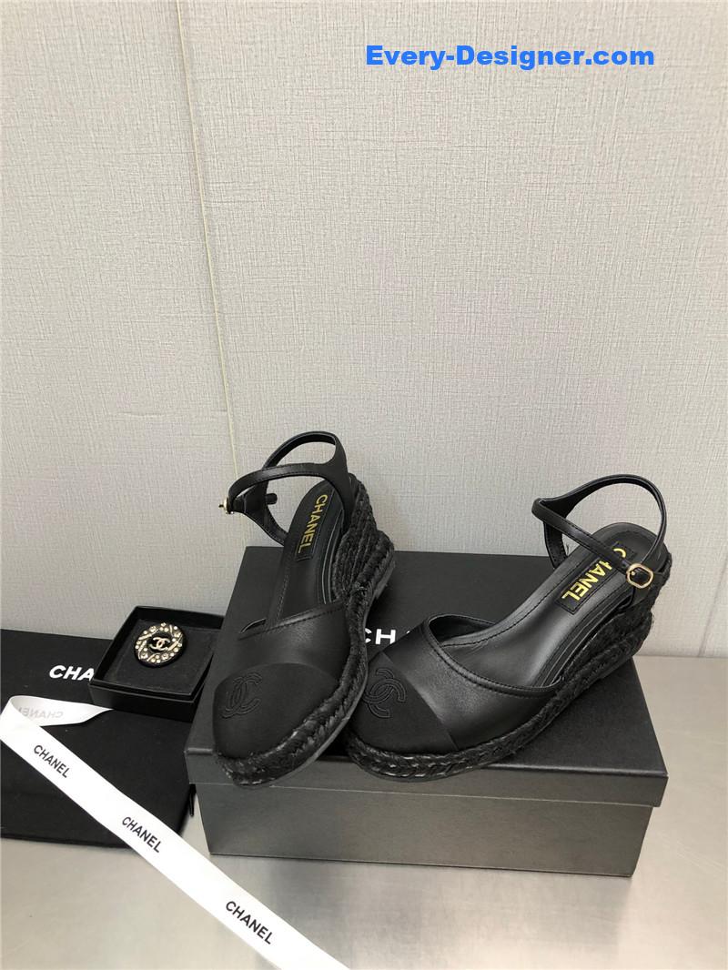CC Mary Jane hollow wedge sandals