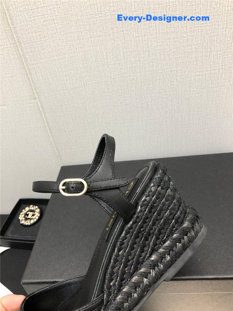 CC Mary Jane hollow wedge sandals