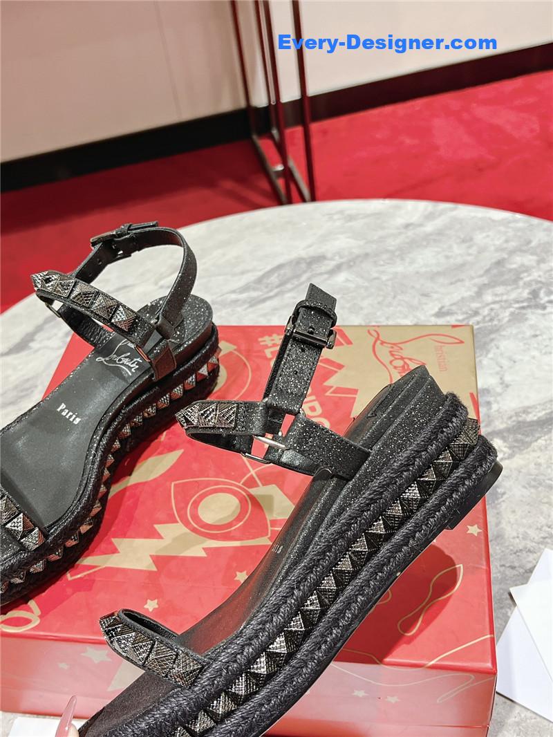 Chr1st1an louboutin wedge sandals
