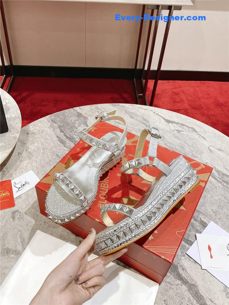 Chr1st1an louboutin wedge sandals