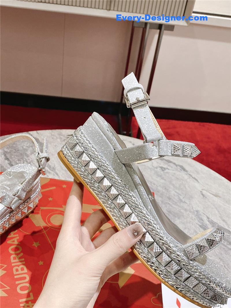 Chr1st1an louboutin wedge sandals