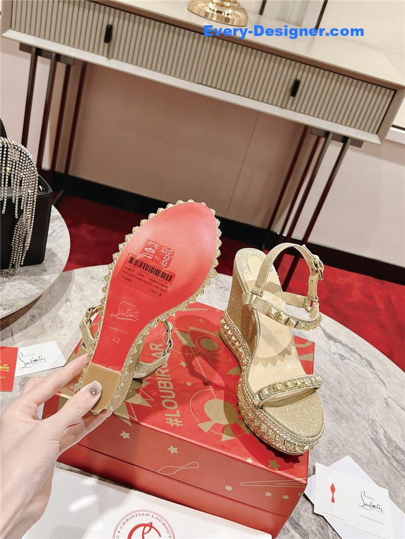 Chr1st1an louboutin wedge sandals