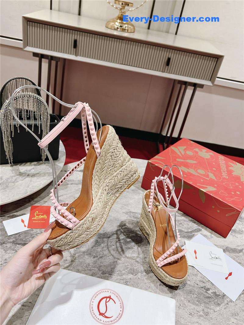 Chr1st1an louboutin wedge sandals