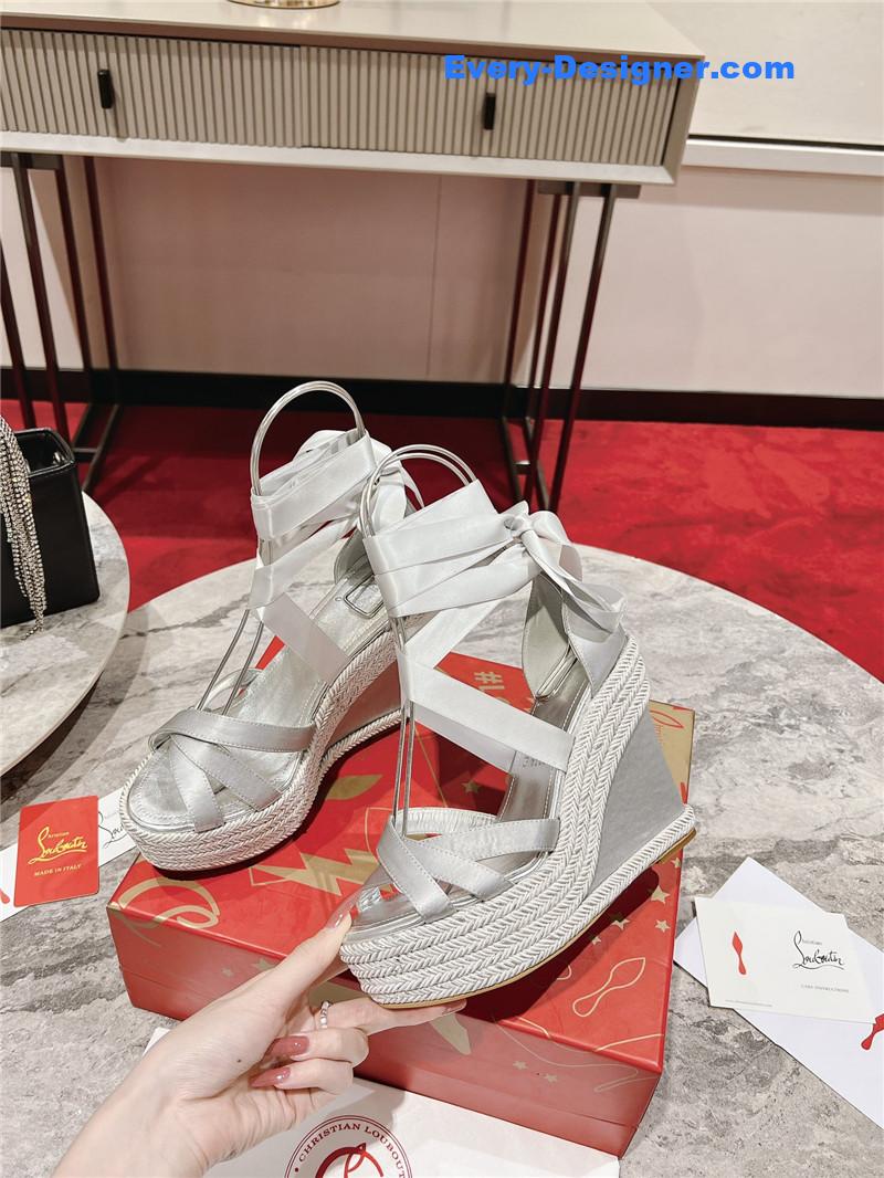 Chr1st1an louboutin wedge sandals