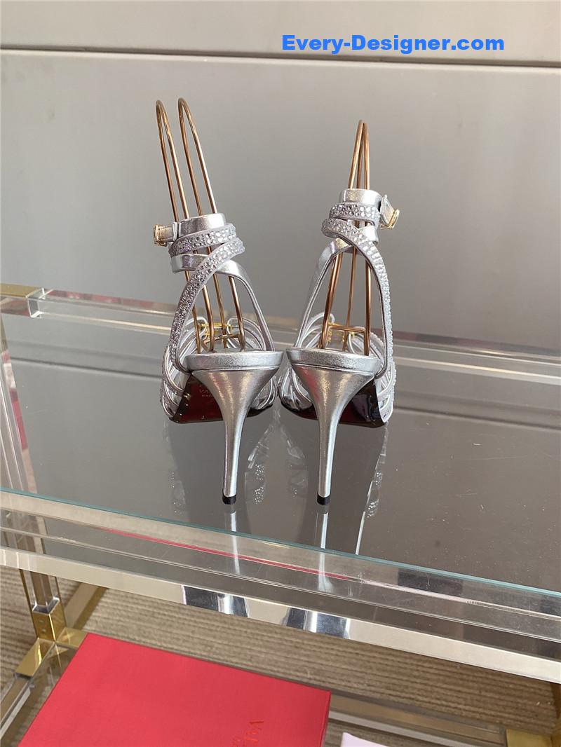 Va1e*ntin0 rhinestone high heel sandals