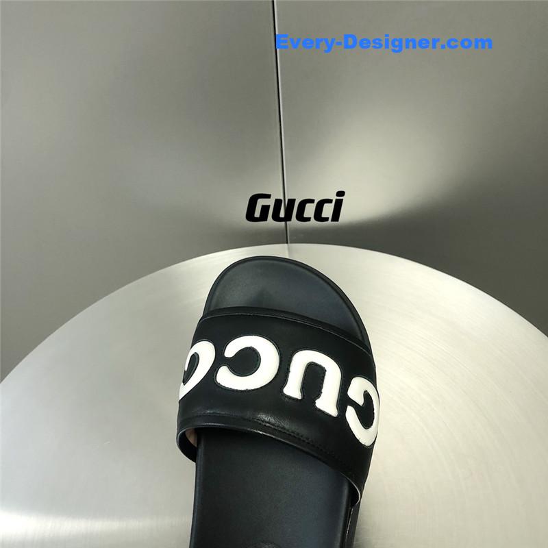 Gvc*1 letter logo platform slippers