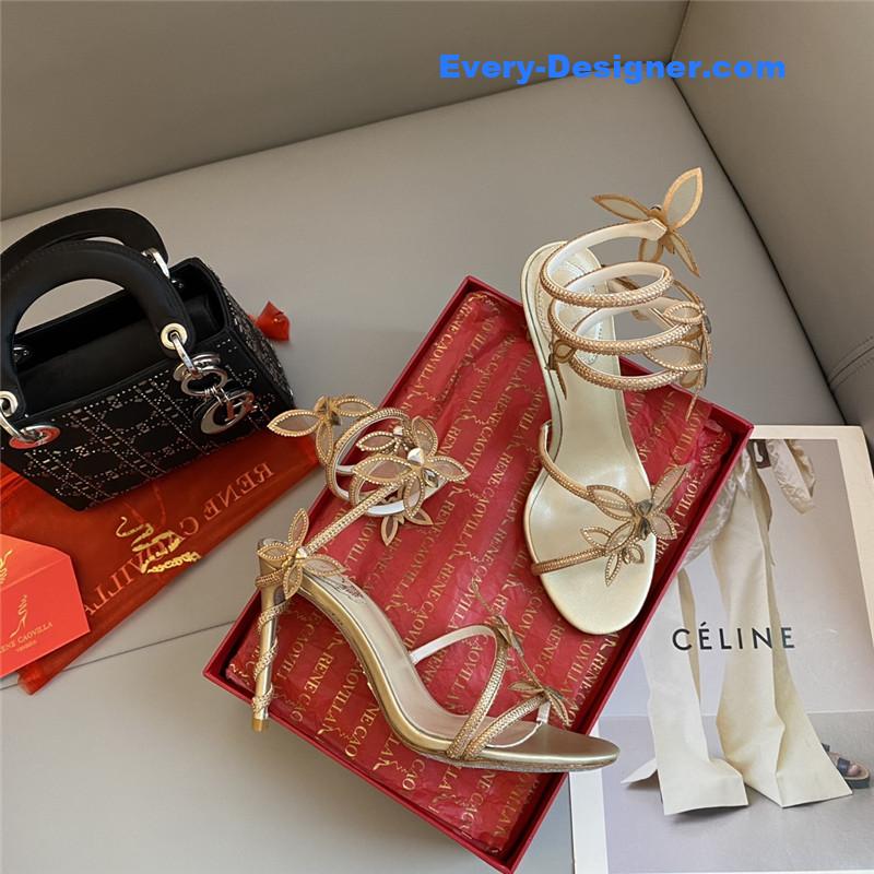 rene caovilla butterfly strappy sandals