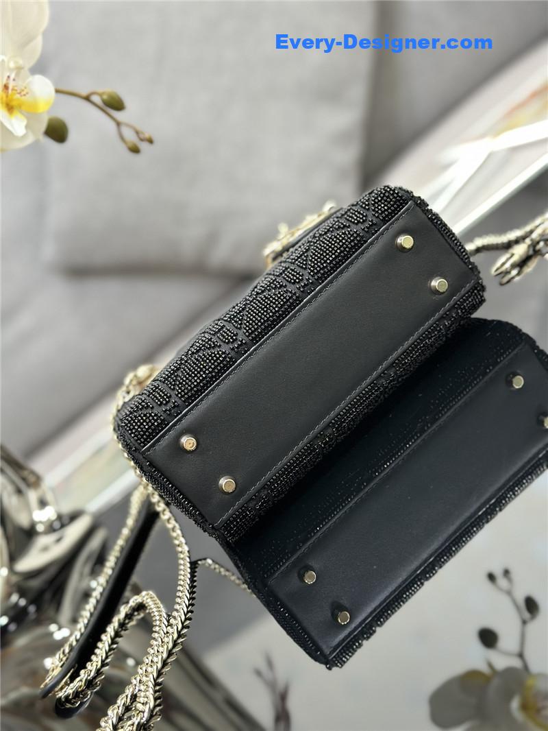 lady D10r triple embroidered beads tube bag