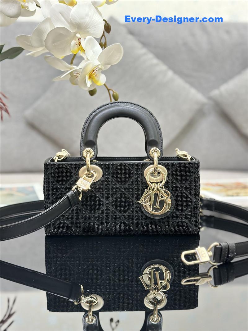 lady D10r triple embroidered beads tube bag