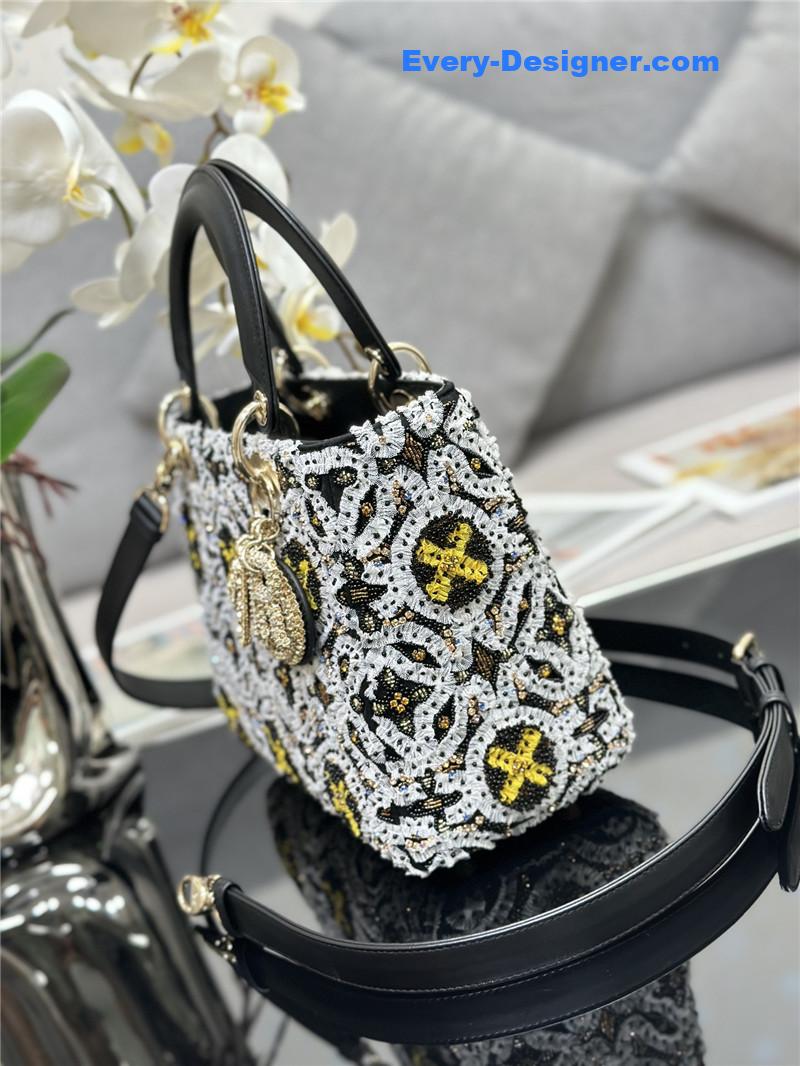 lady D10r limited edition embroidered bead bag
