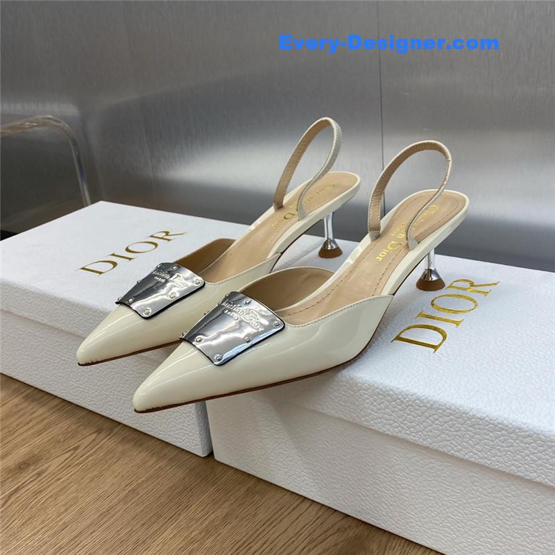 D10r cd letter logo high heel sandals