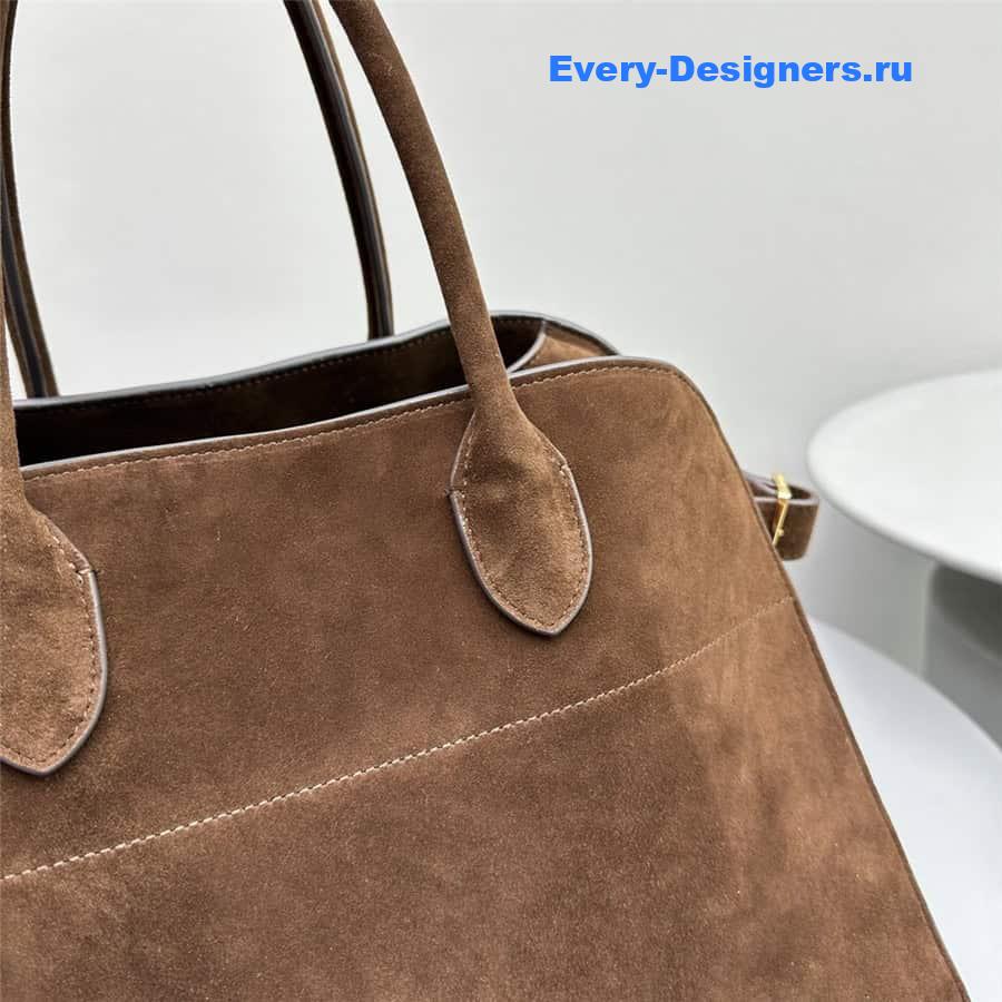 The R0w soft margaux 15 bag in mocha suede