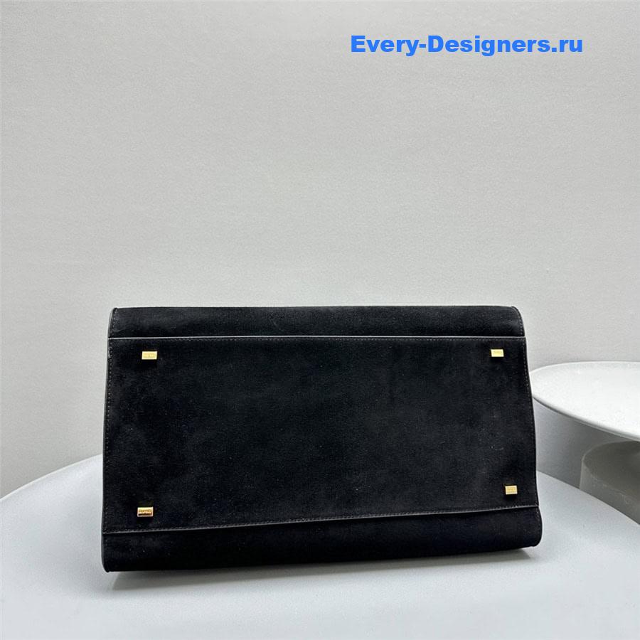 The R0w soft margaux 15 bag in black suede