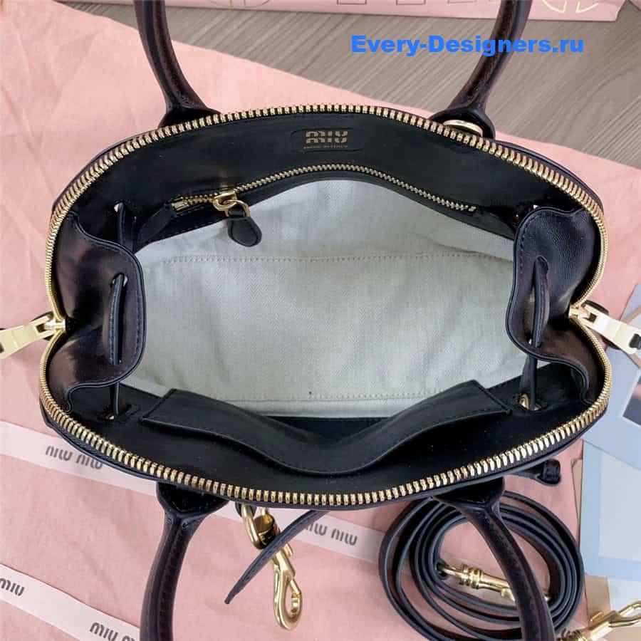 Miu Miu Aventure Black Nappa Leather Bag