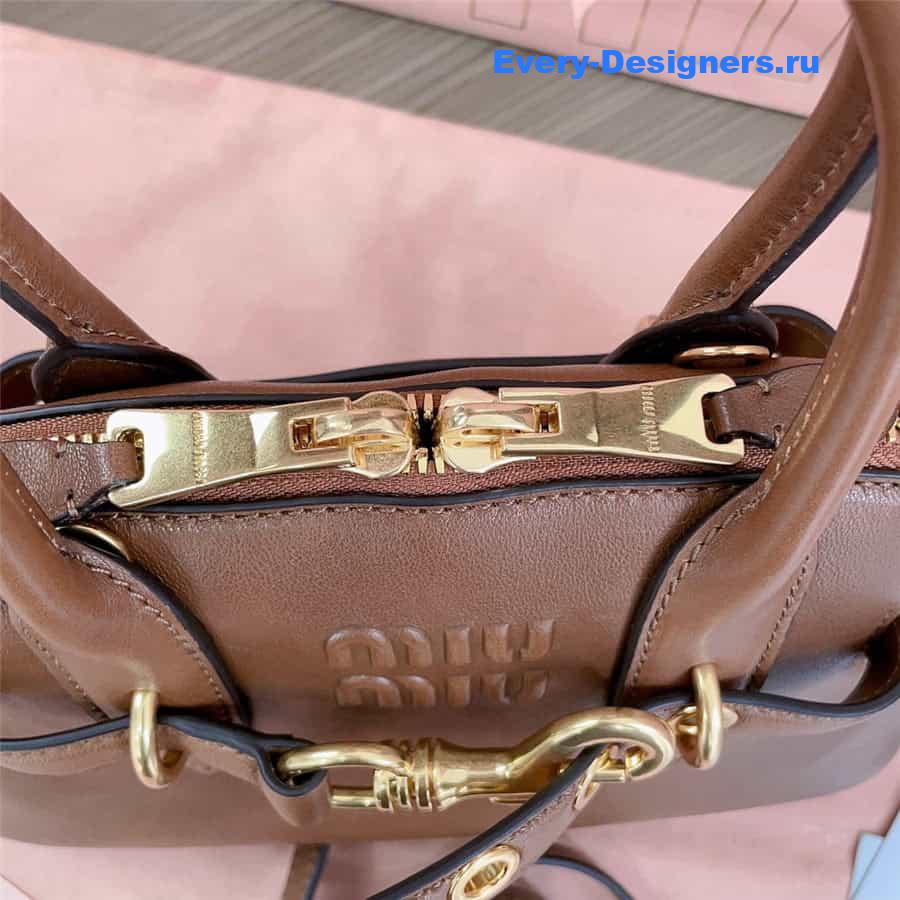 Miu Miu Aventure Nappa Leather Bag in Brown