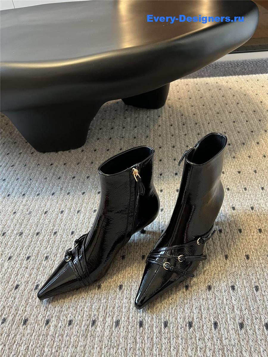 Miu Miu High Heel Pointed Toe Ankle Boots