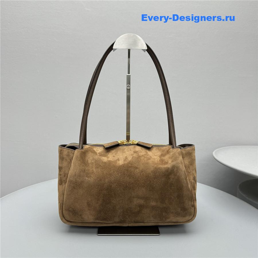 Pra*a medium suede shoulder bag