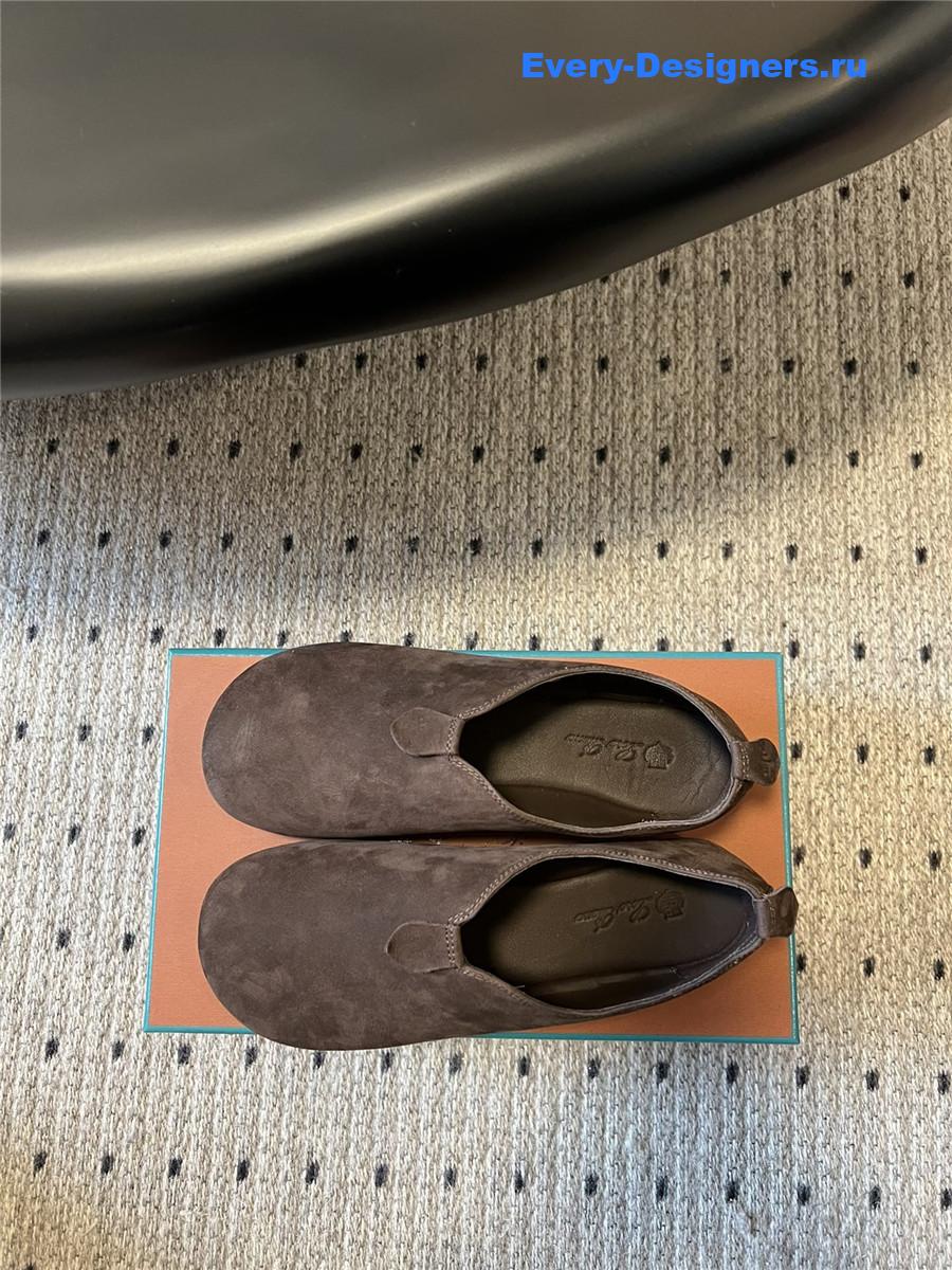L0r0 P1ana rebech**ela brown ballet flats