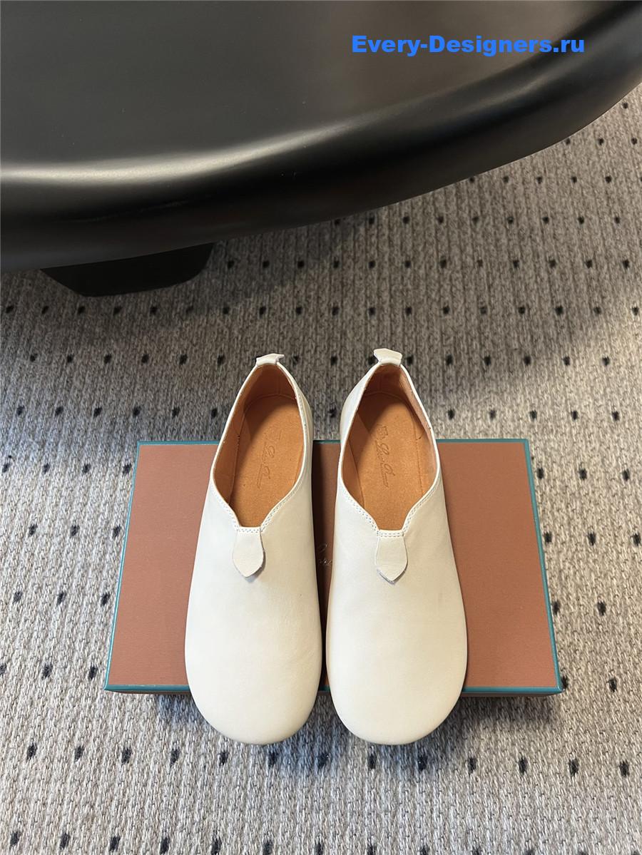L0r0 P1ana rebech**ela leather ballet flats
