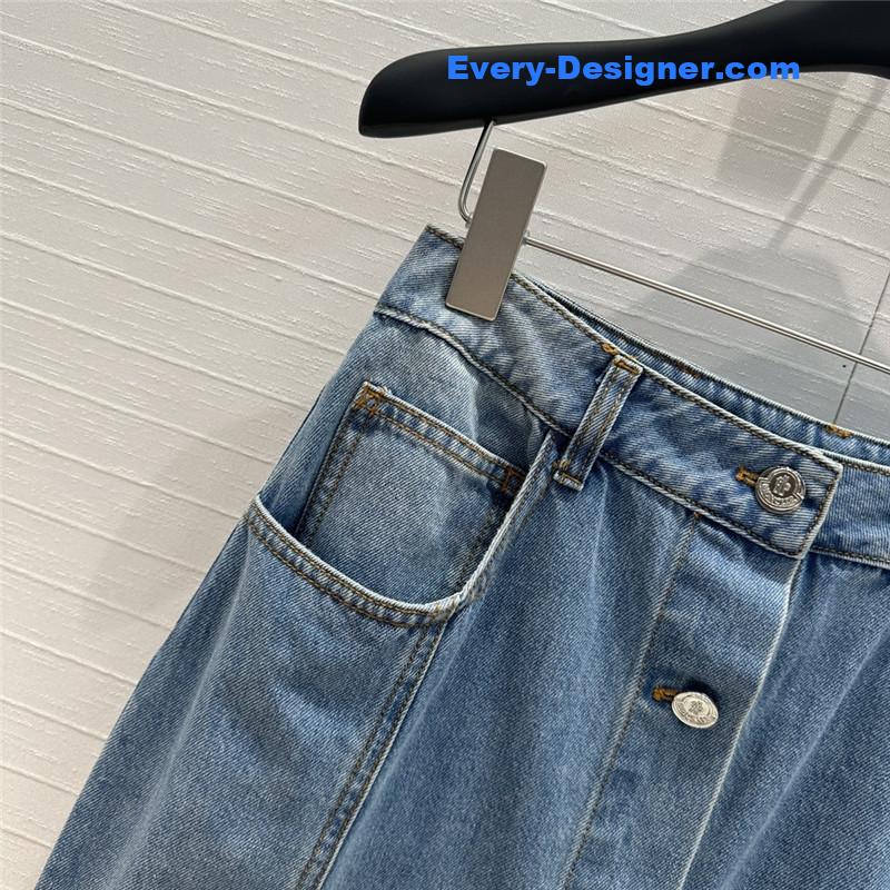 Moncler denim long skirt