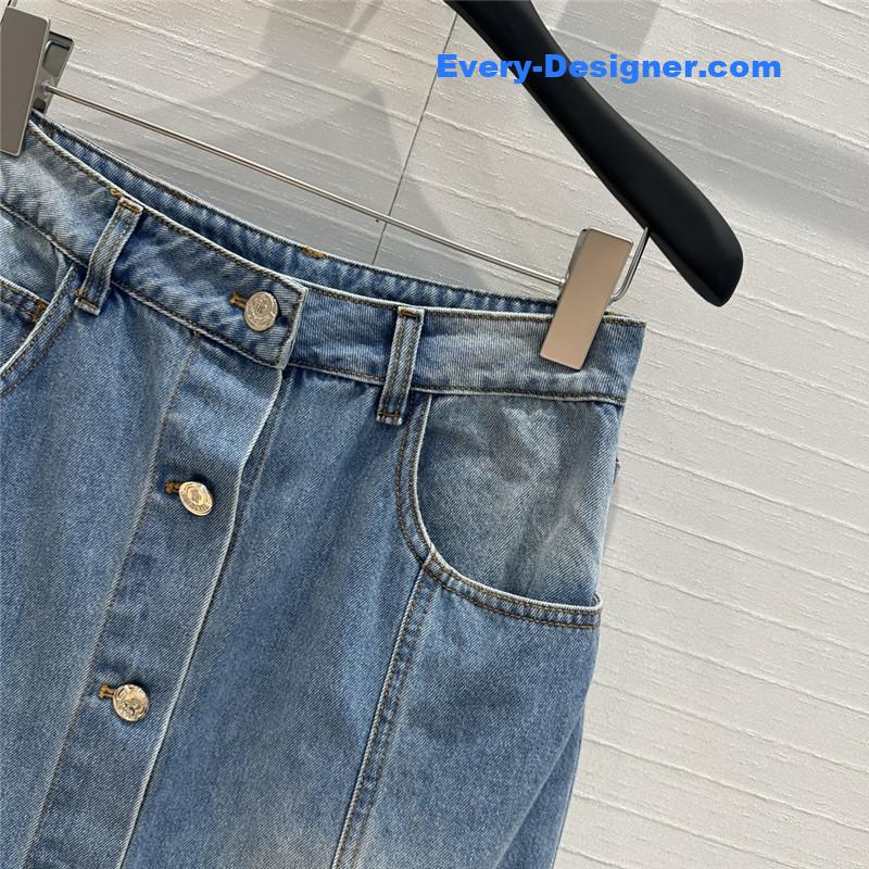 Moncler denim long skirt