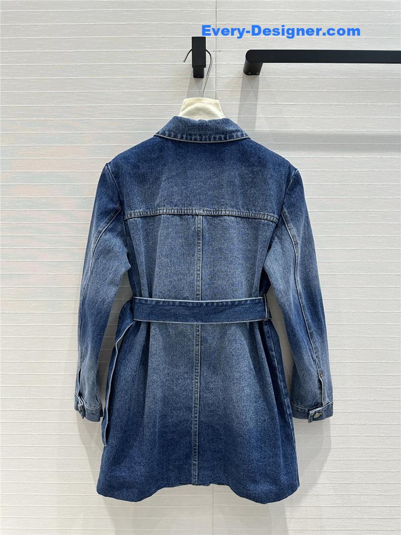 D10r gradient washed denim jacket dress