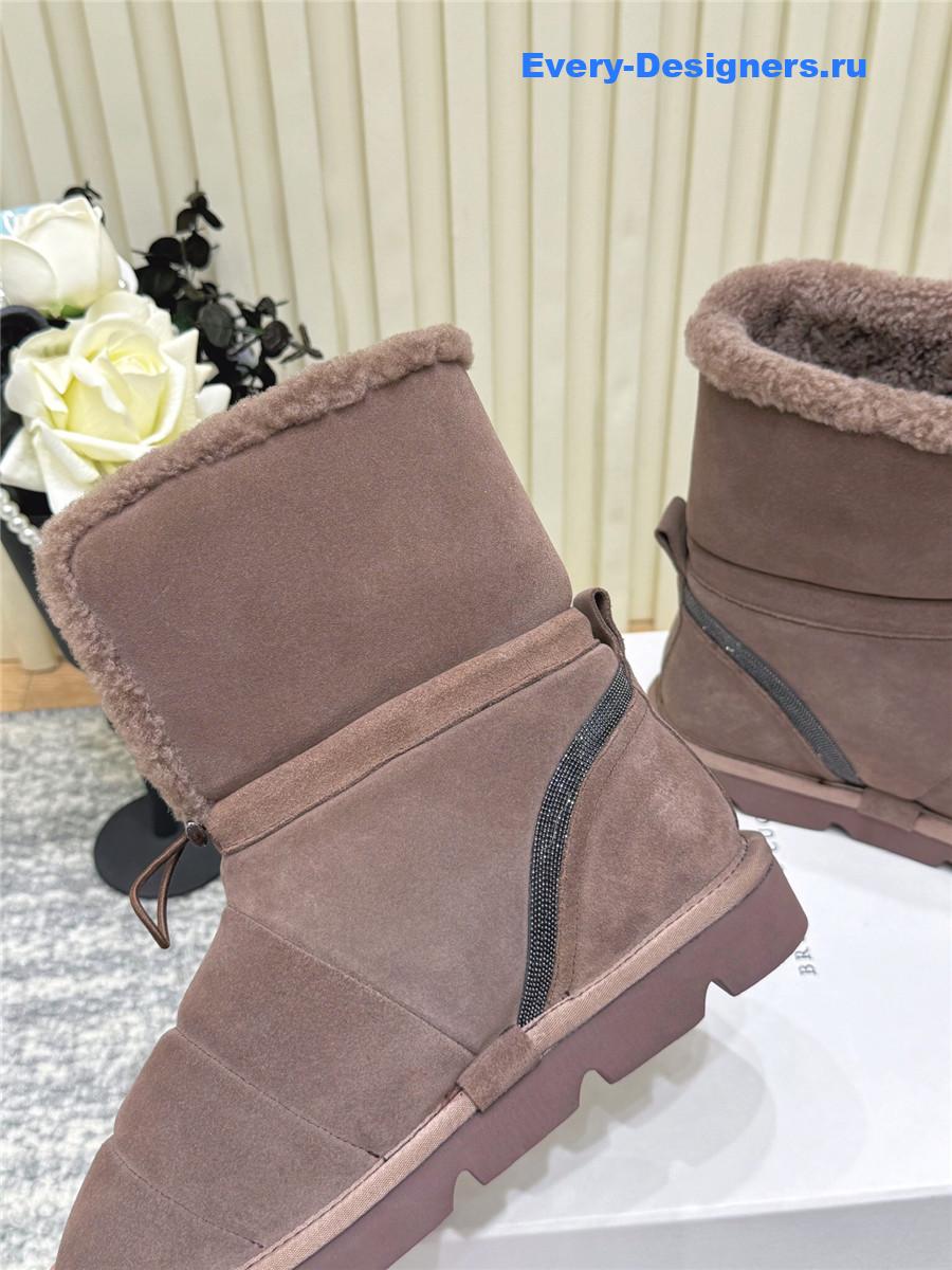 BC Brown Fur Snow Boots