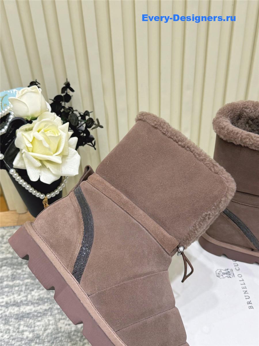 BC Brown Fur Snow Boots