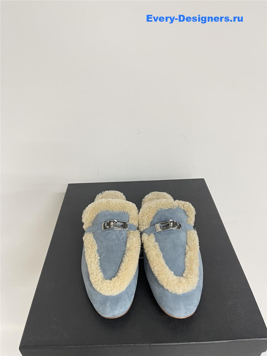 H**me5 kelly wool slippers blue