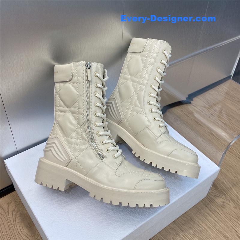 d10r d-leader logo D1am0nd embroidered martin boots